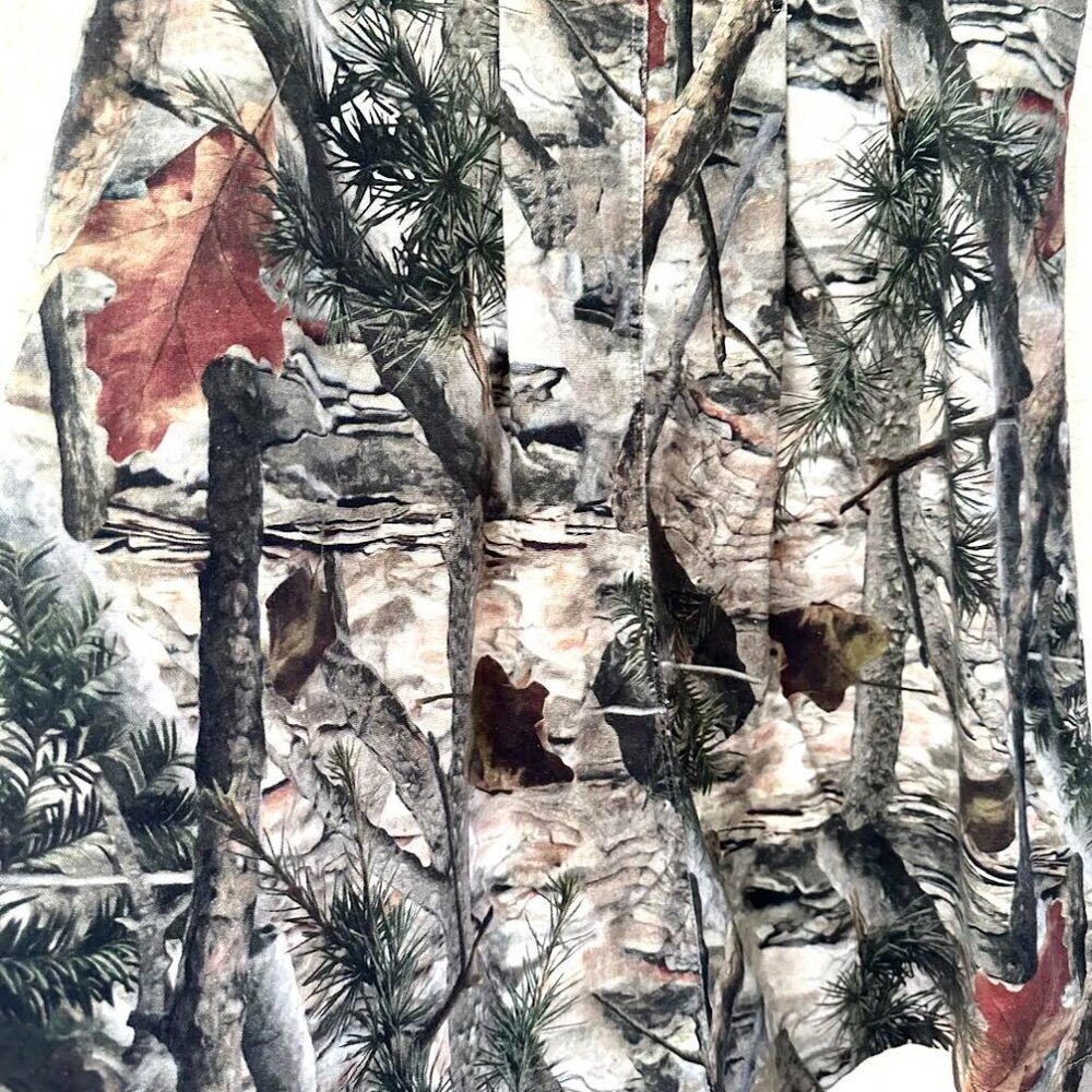 Basic Pleasure Mode Hunter Camo Denim Midi Skirt Front & Back Pockets - Picture 9 of 16